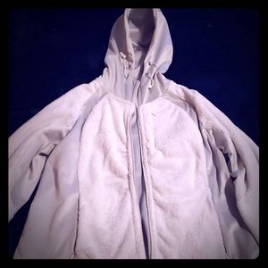 White fleece jacket